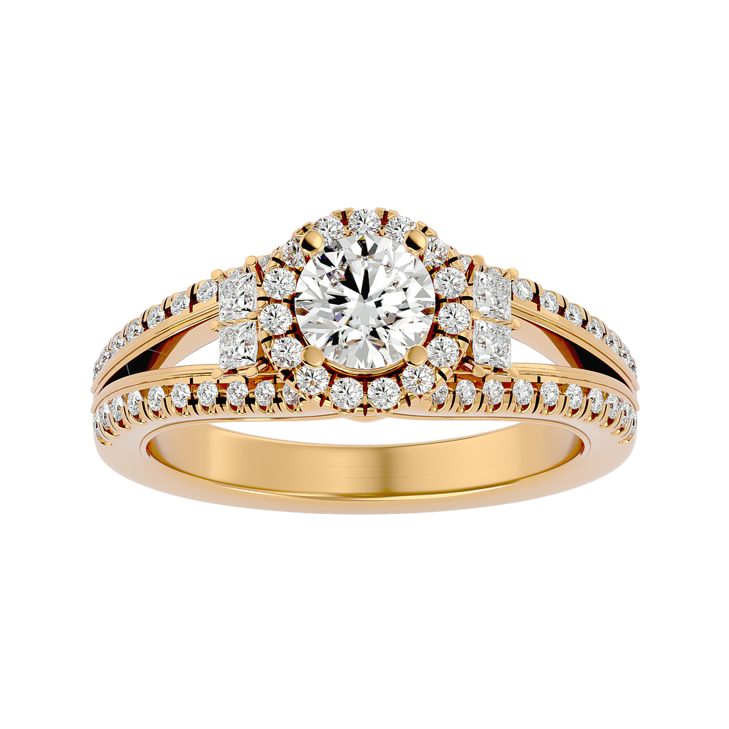 Caterina Solitaire Halo Ring