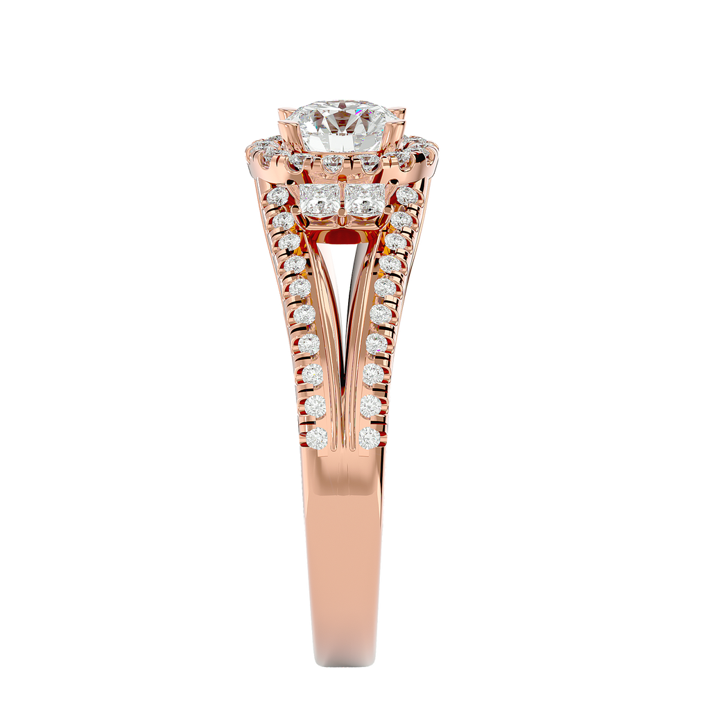 Caterina Solitaire Halo Ring