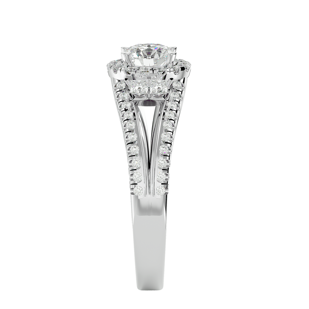 Caterina Solitaire Halo Ring