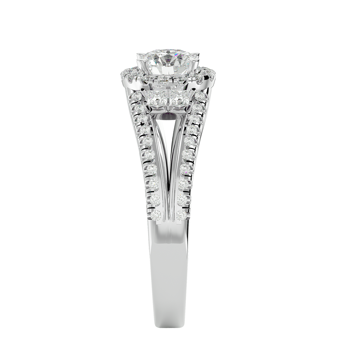 Caterina Solitaire Halo Ring