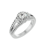 Caterina Solitaire Halo Ring