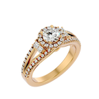 Caterina Solitaire Halo Ring