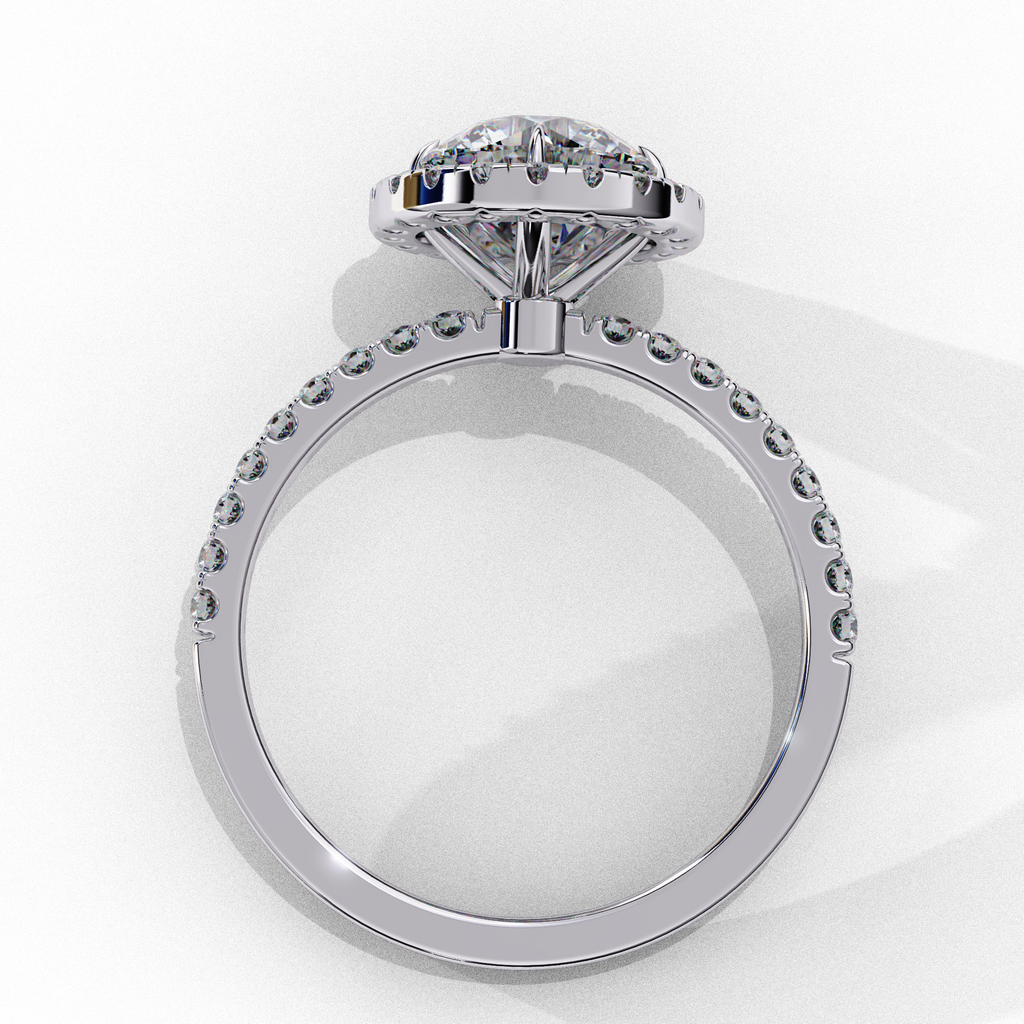Odessey Solitaire Halo Ring