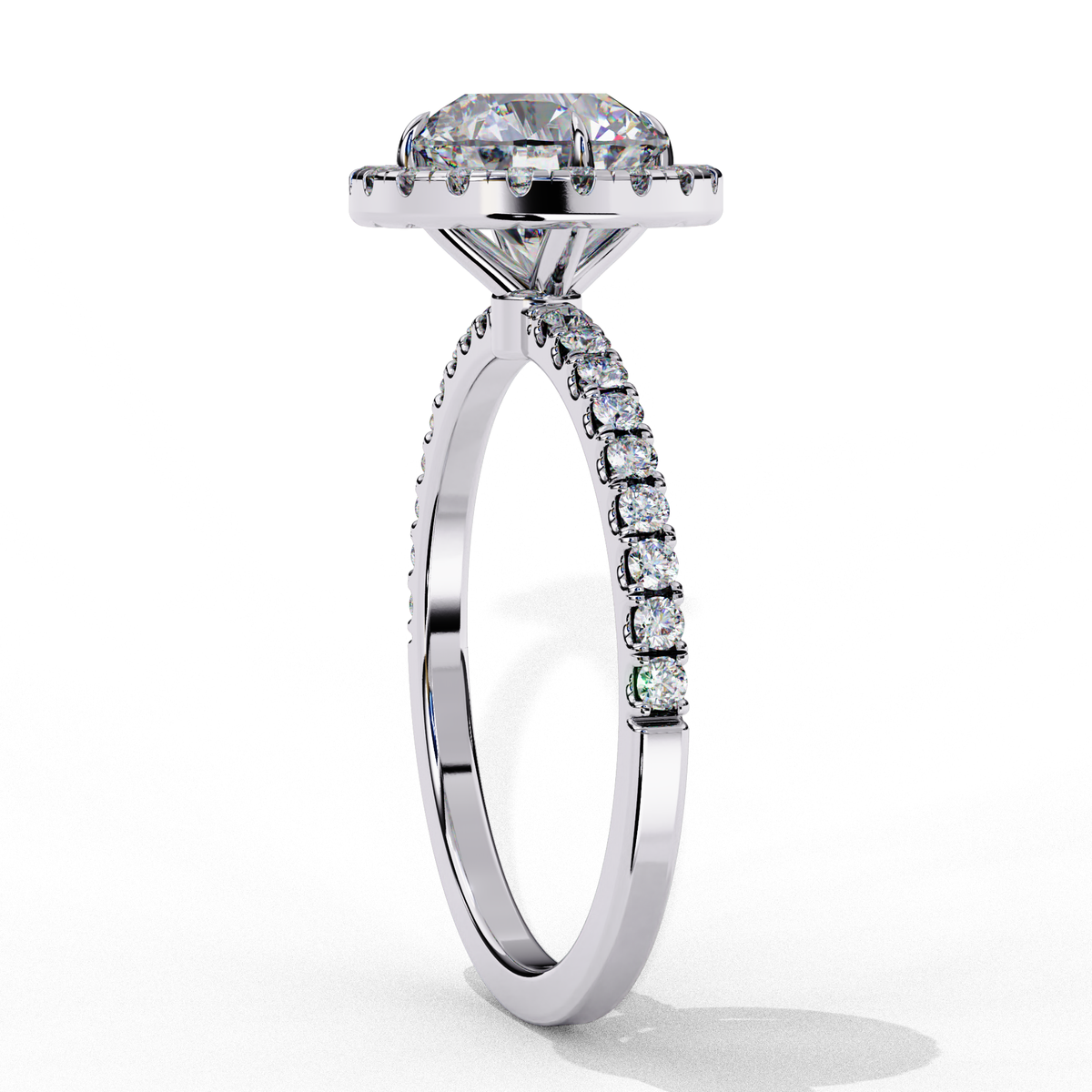 Odessey Solitaire Halo Ring