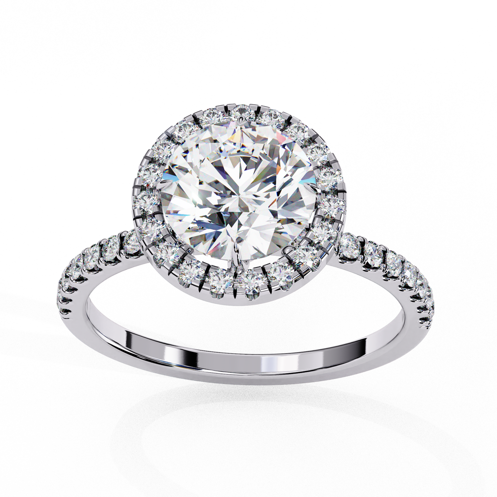 Odessey Solitaire Halo Ring