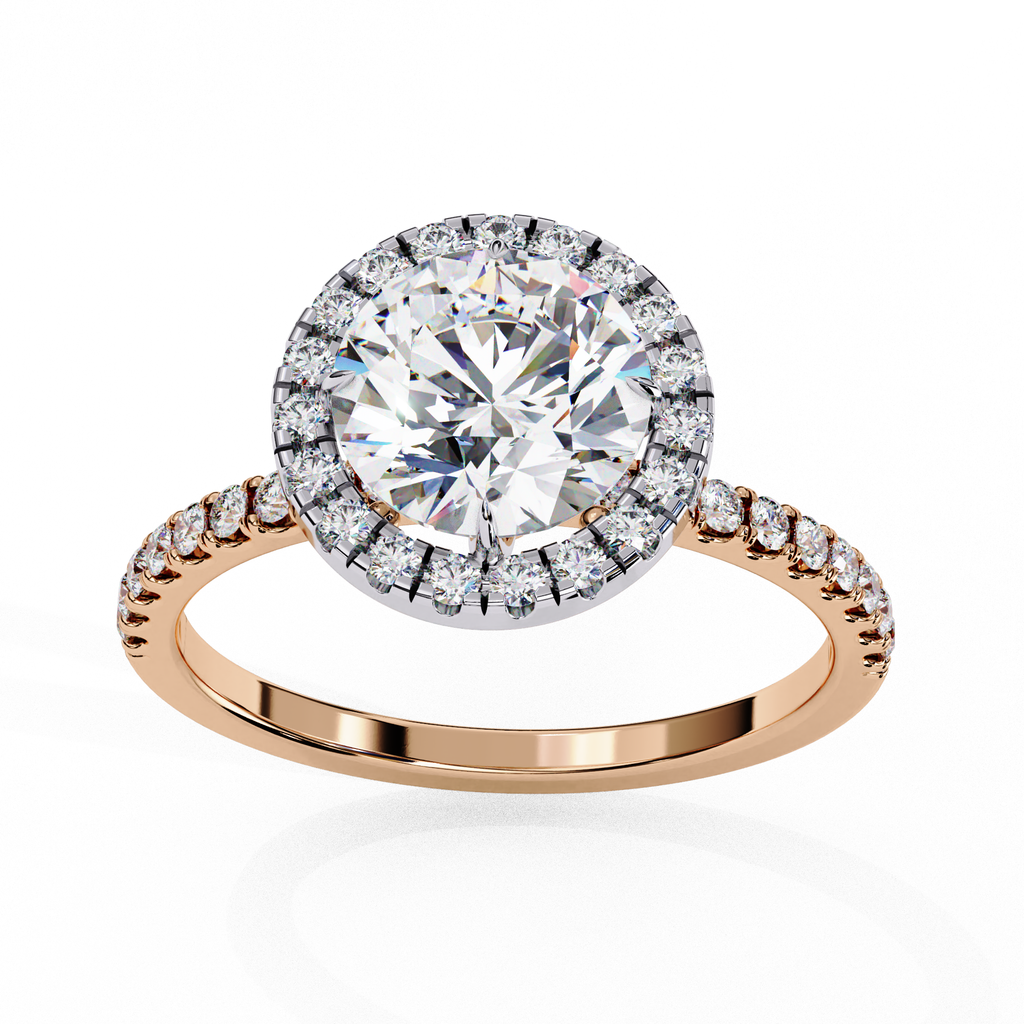 Odessey Solitaire Halo Ring