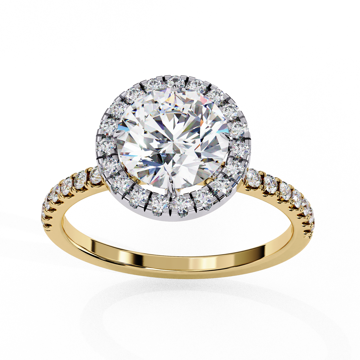 Odessey Solitaire Halo Ring