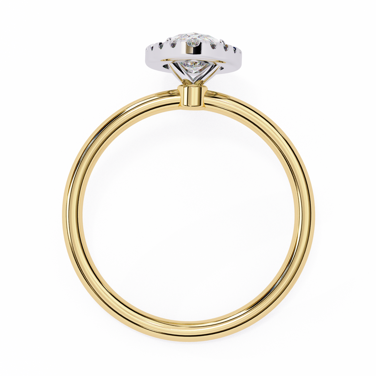 Cosmia Solitaire Halo Ring