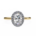 Janet Solitaire Halo Ring