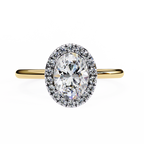 Janet Solitaire Halo Ring