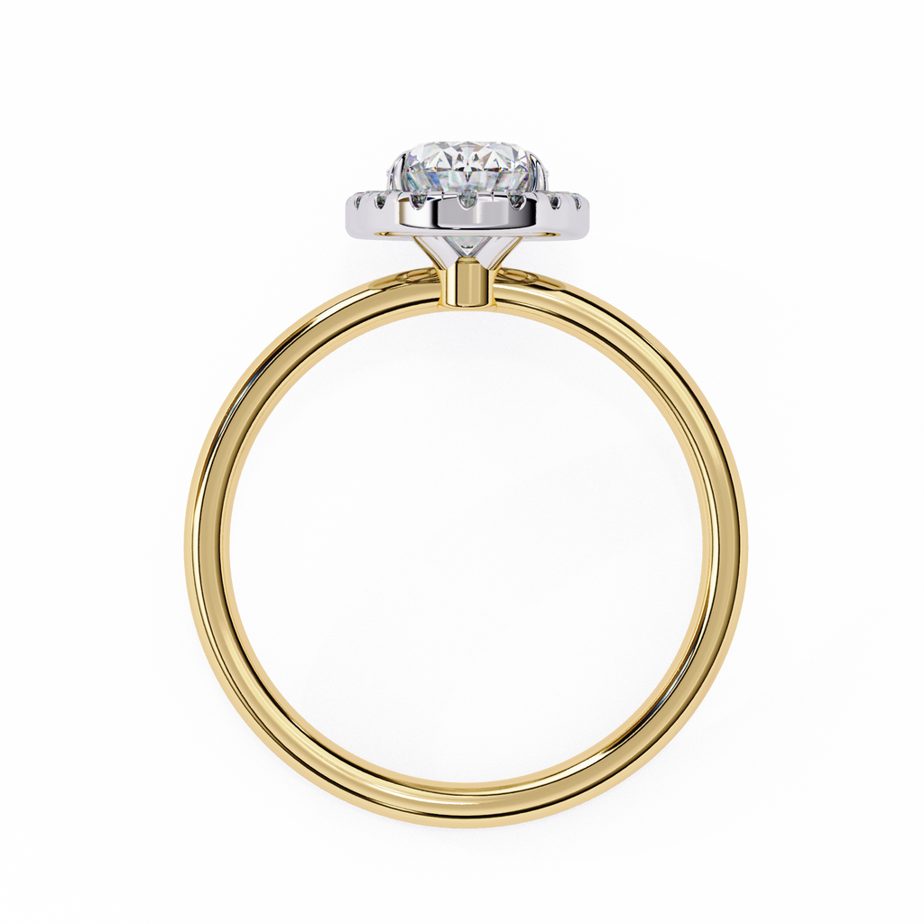 Janet Solitaire Halo Ring
