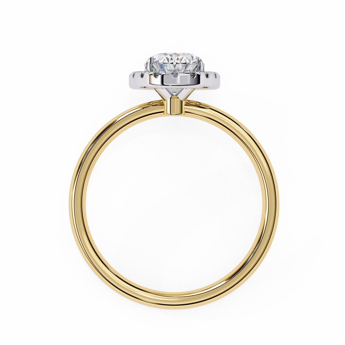 Janet Solitaire Halo Ring