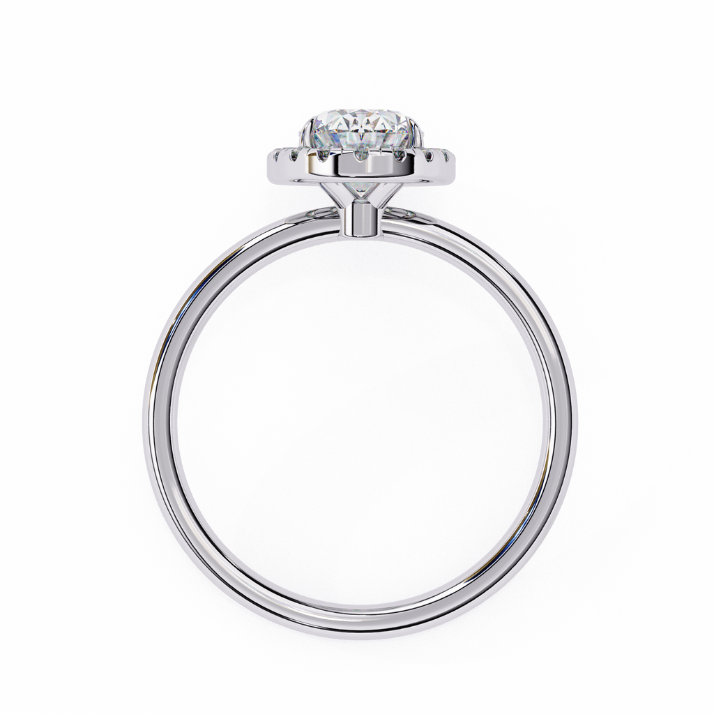 Janet Solitaire Halo Ring