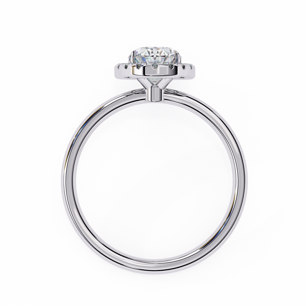 Janet Solitaire Halo Ring