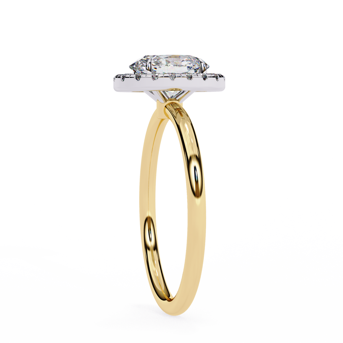 Janet Solitaire Halo Ring