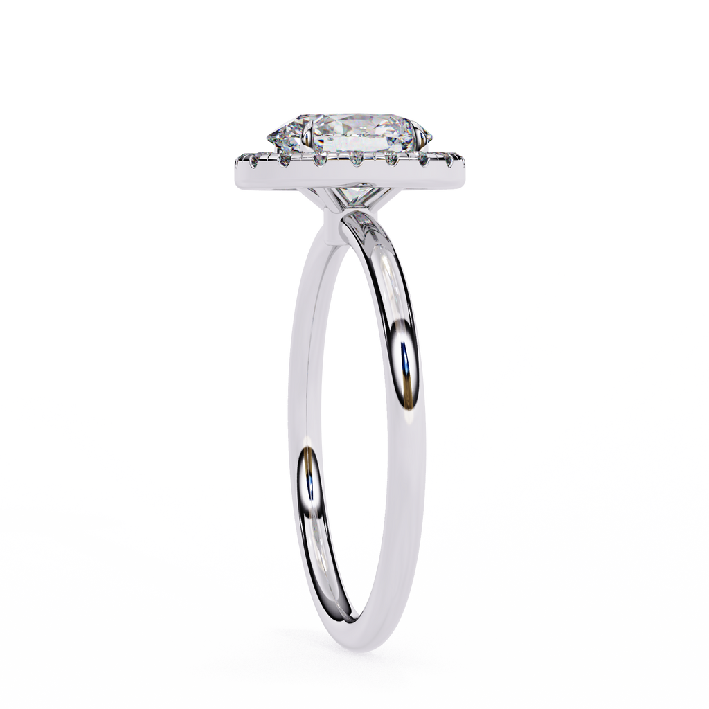 Janet Solitaire Halo Ring
