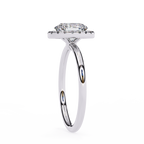 Janet Solitaire Halo Ring