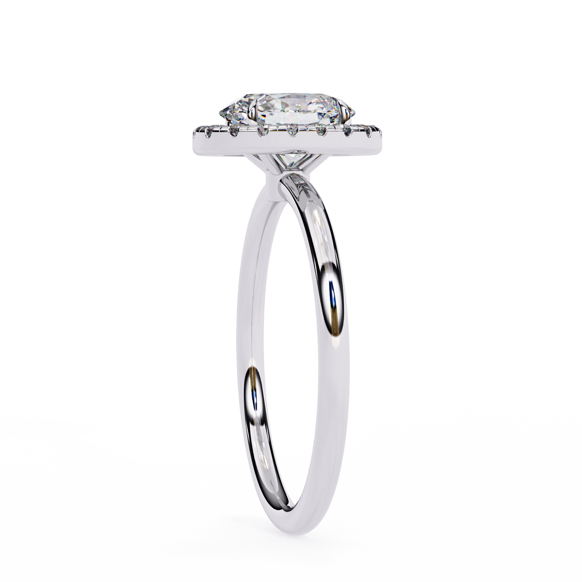 Janet Solitaire Halo Ring