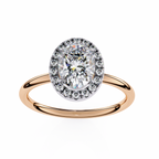 Janet Solitaire Halo Ring