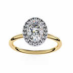 Janet Solitaire Halo Ring