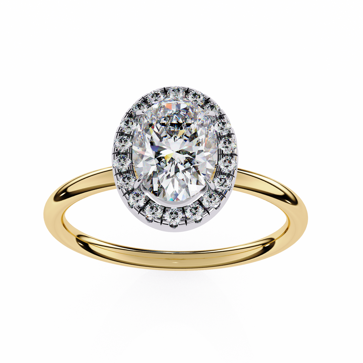 Janet Solitaire Halo Ring