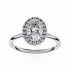 Janet Solitaire Halo Ring