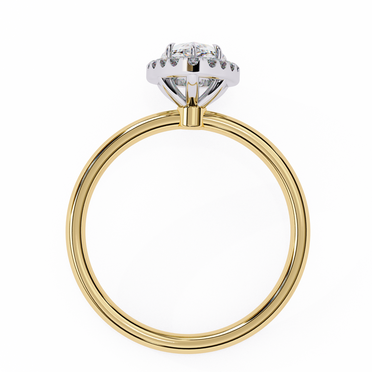 Edna Solitaire Halo Ring