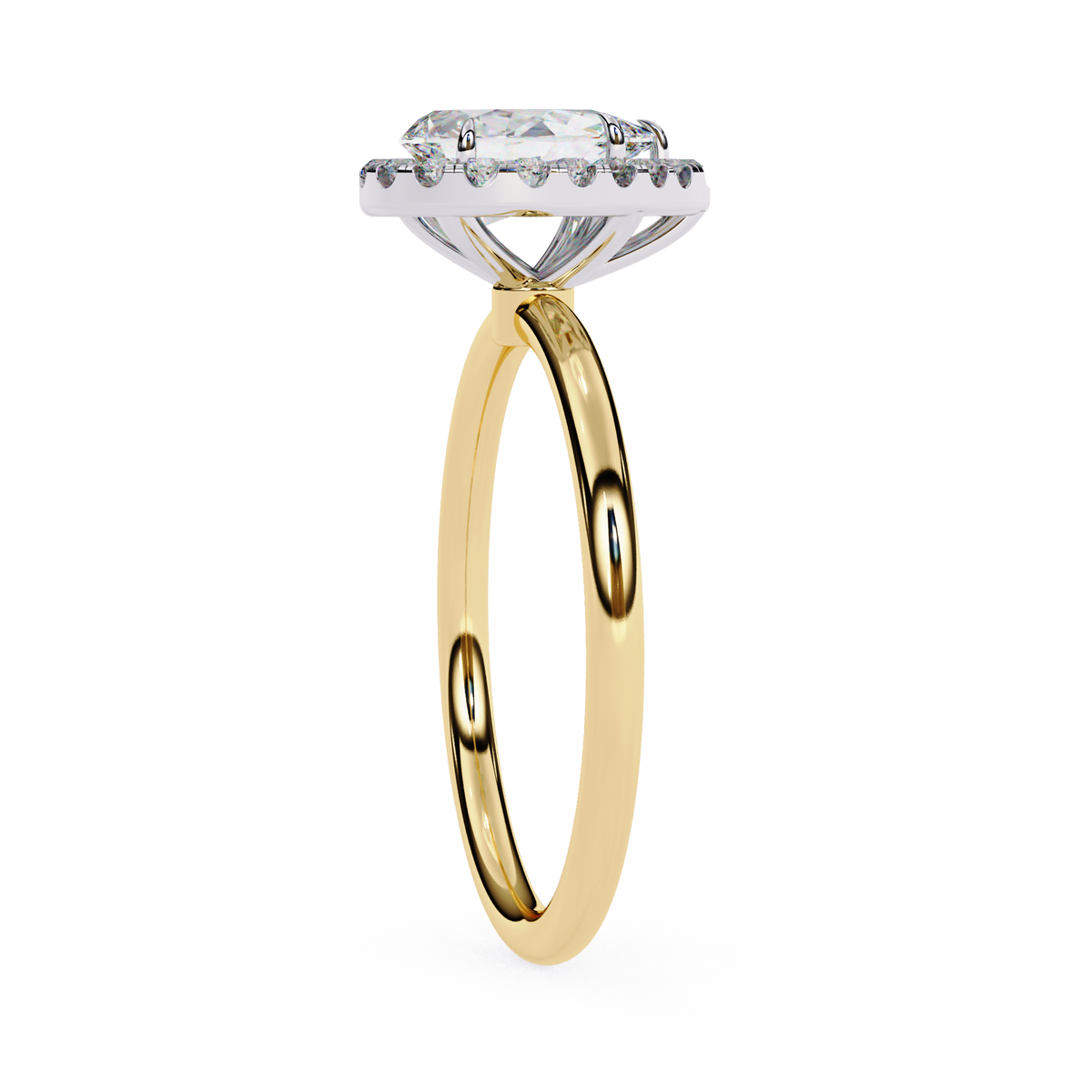 Edna Solitaire Halo Ring