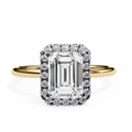 Diana Solitaire Halo Ring