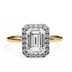 Diana Solitaire Halo Ring