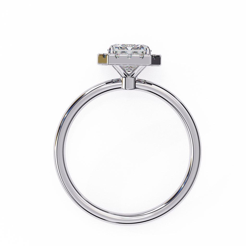 Diana Solitaire Halo Ring