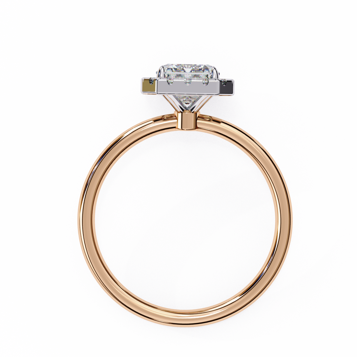Diana Solitaire Halo Ring