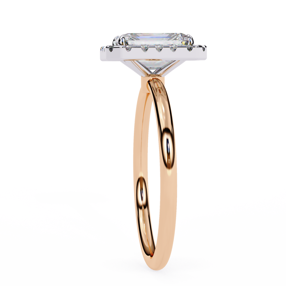 Diana Solitaire Halo Ring
