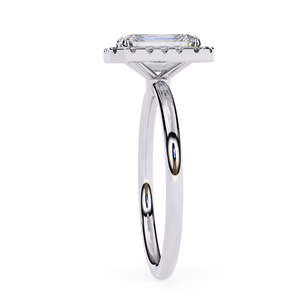 Diana Solitaire Halo Ring