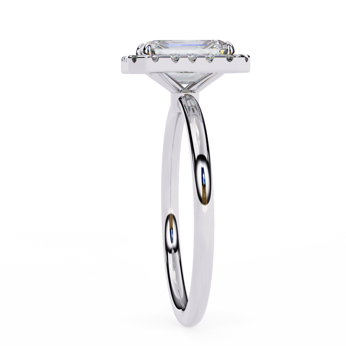 Diana Solitaire Halo Ring