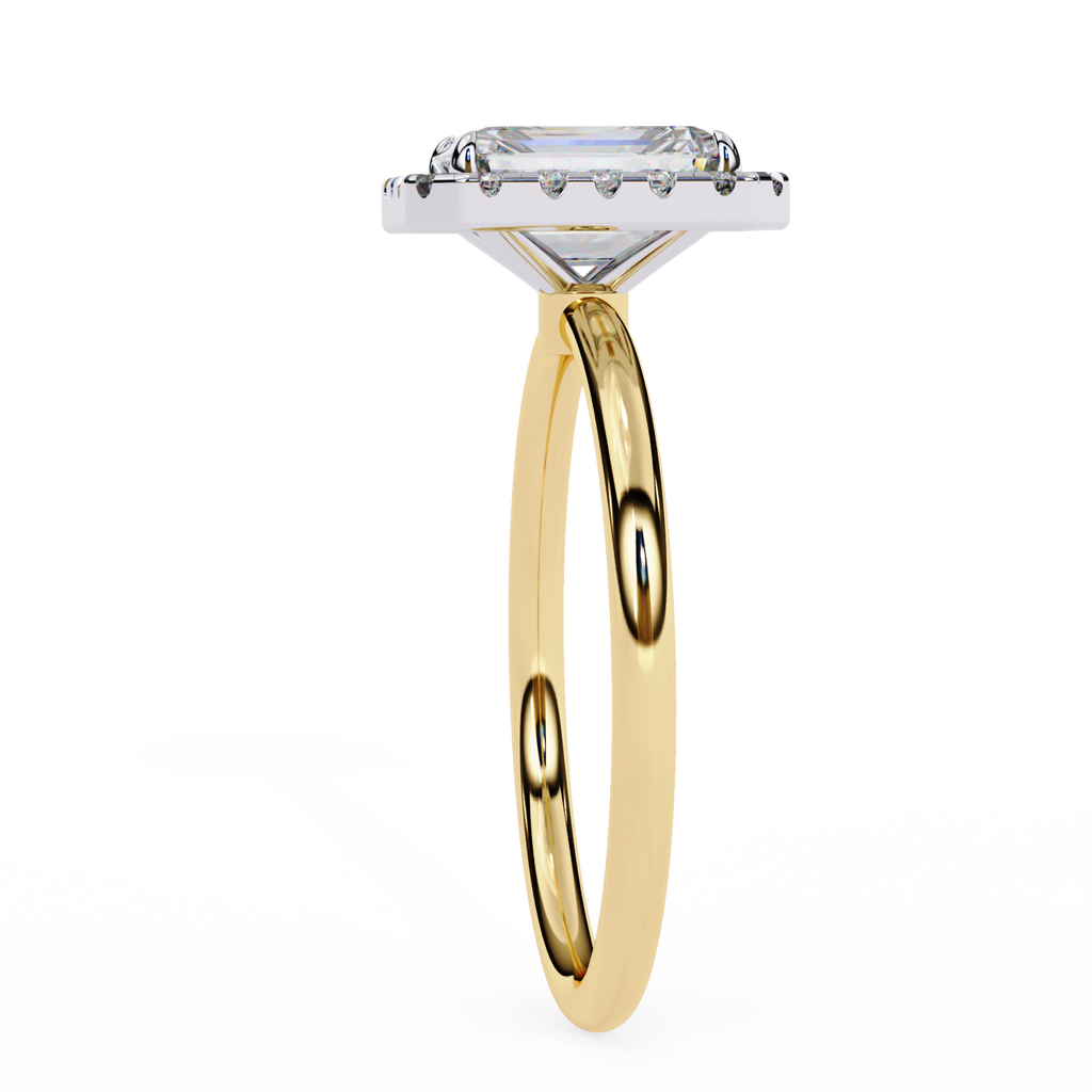 Diana Solitaire Halo Ring