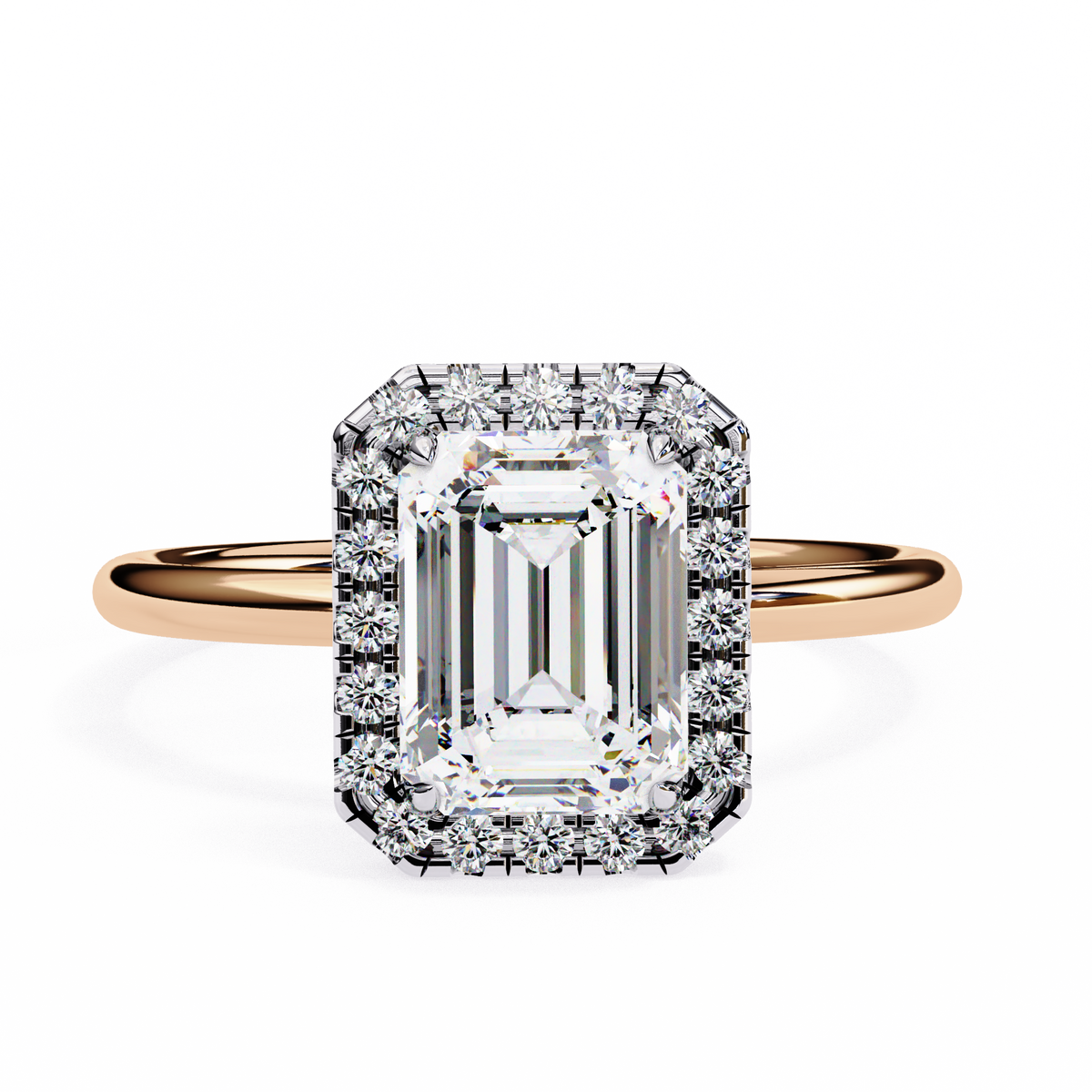Diana Solitaire Halo Ring