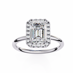 Diana Solitaire Halo Ring