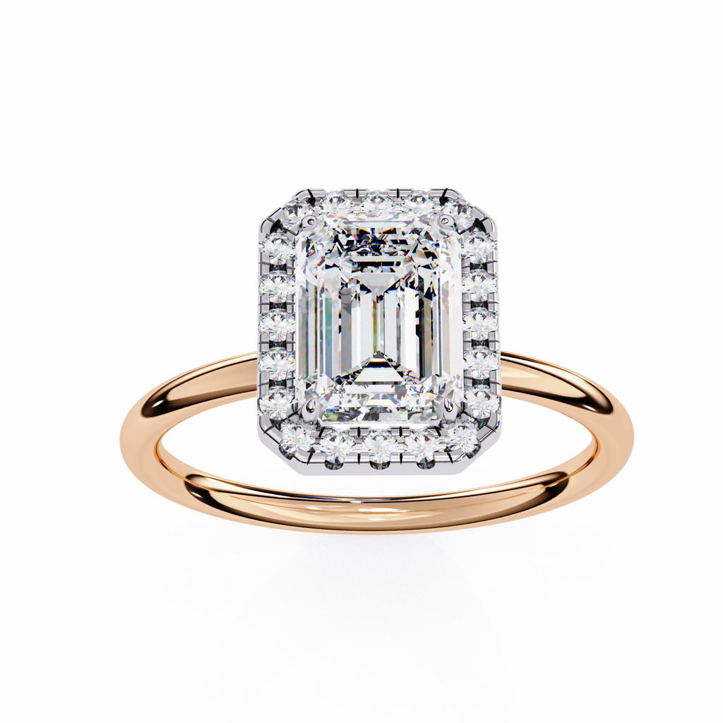 Diana Solitaire Halo Ring
