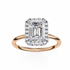 Diana Solitaire Halo Ring