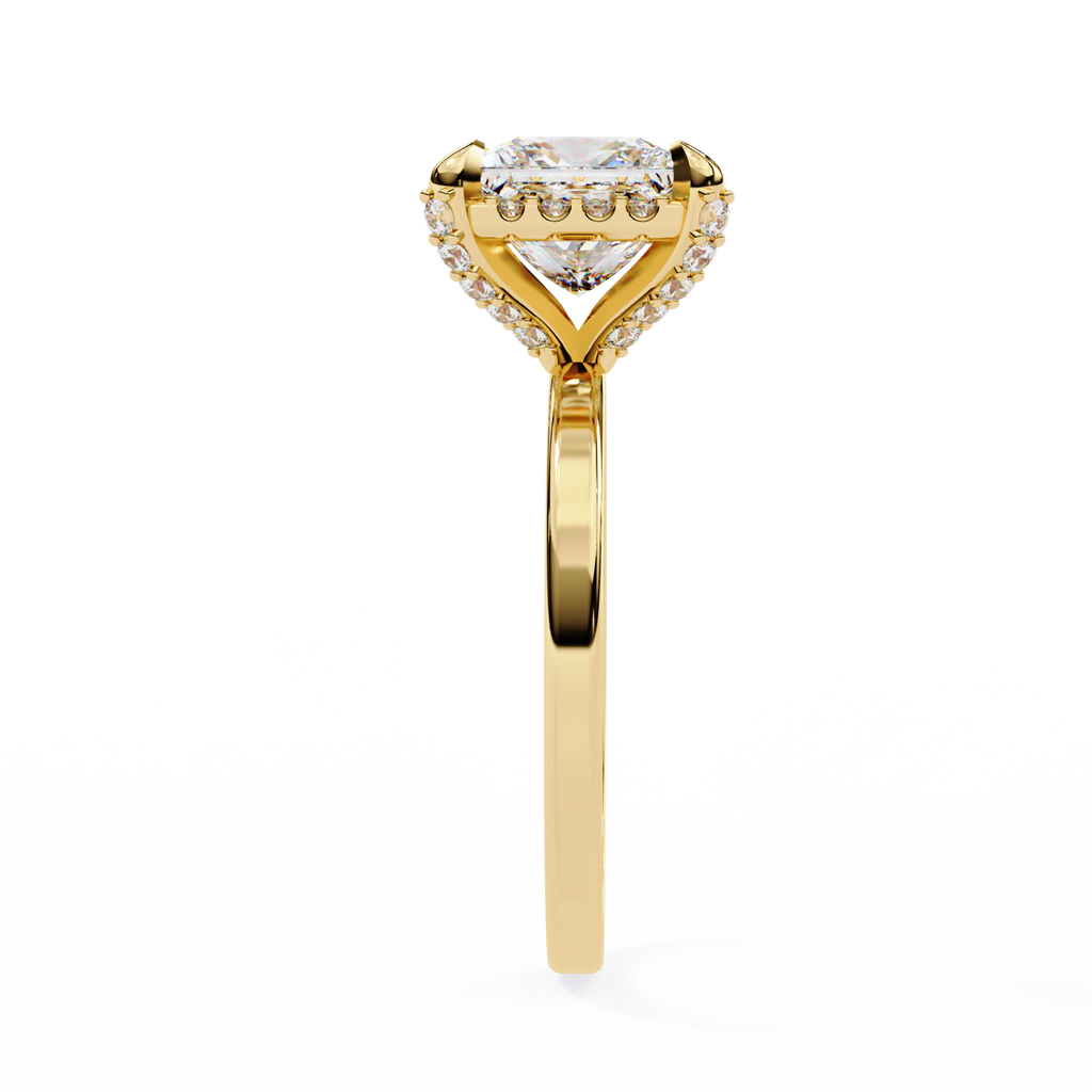 Roxanne Solitaire Halo Ring