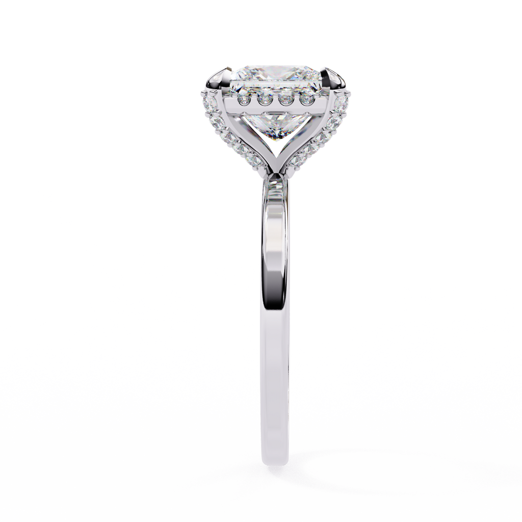 Roxanne Solitaire Halo Ring