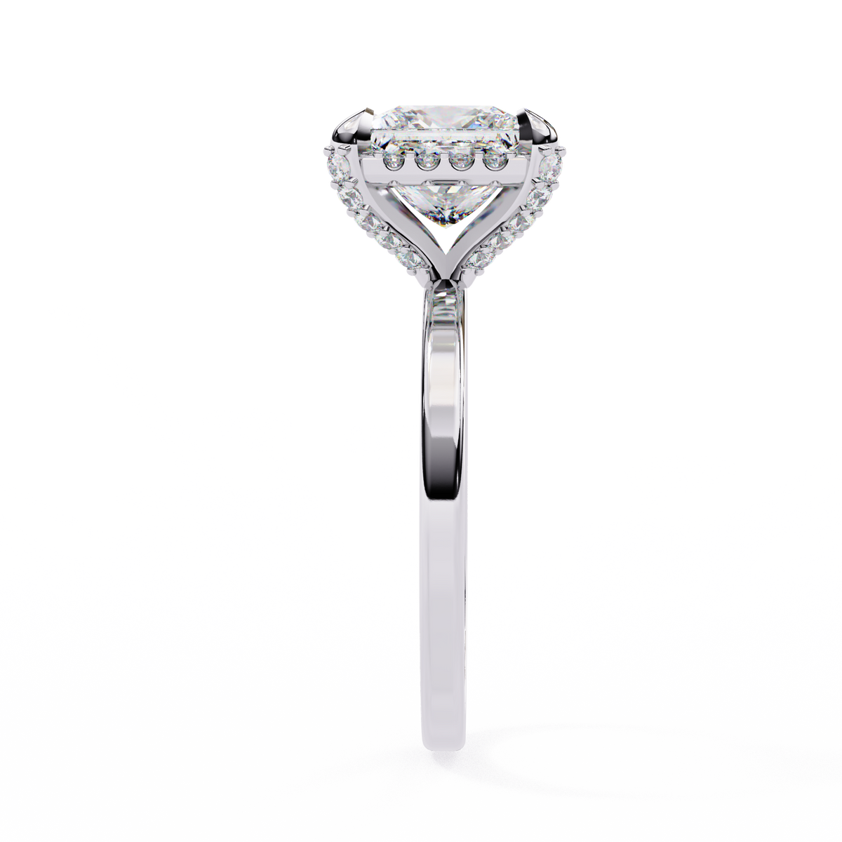 Roxanne Solitaire Halo Ring