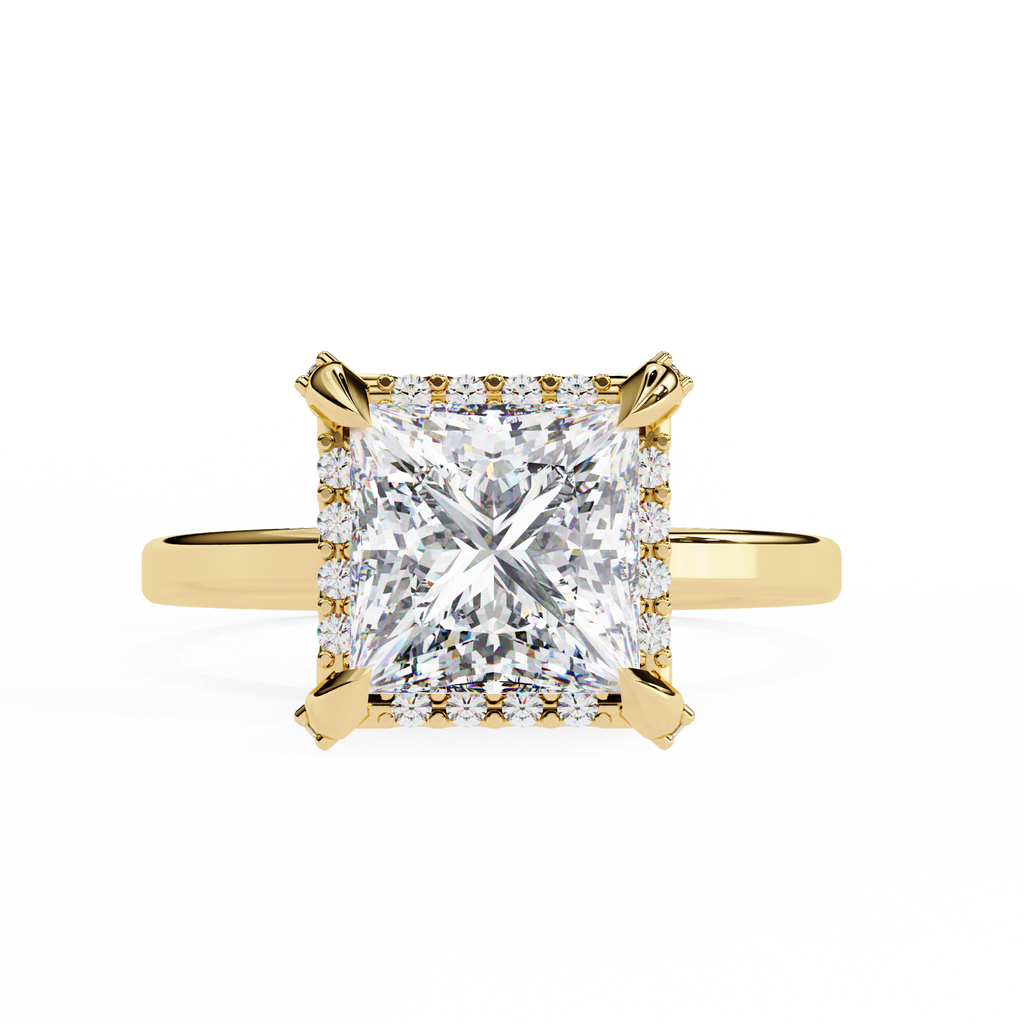 Roxanne Solitaire Halo Ring