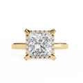 Roxanne Solitaire Halo Ring