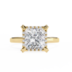 Roxanne Solitaire Halo Ring