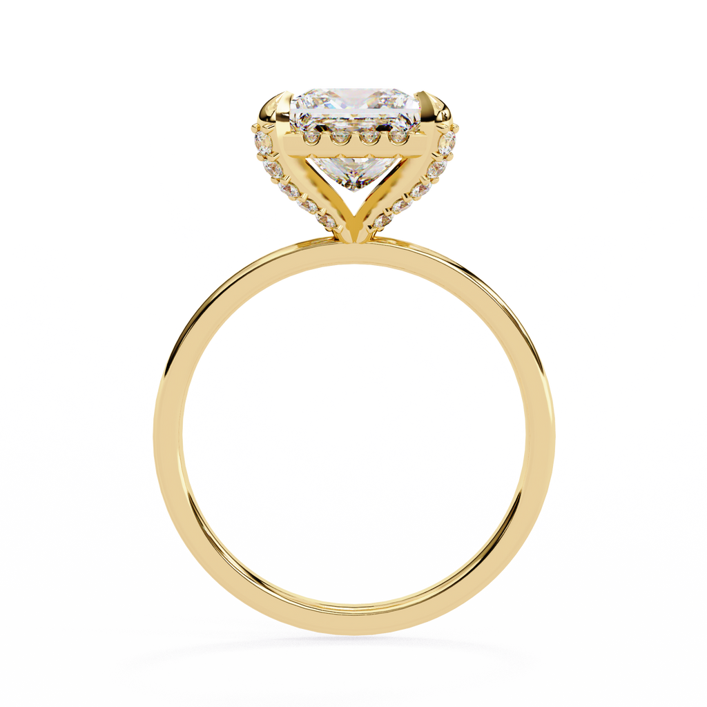Roxanne Solitaire Halo Ring