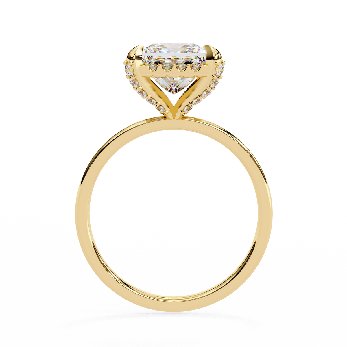 Roxanne Solitaire Halo Ring