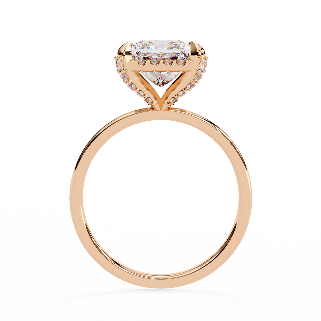 Roxanne Solitaire Halo Ring