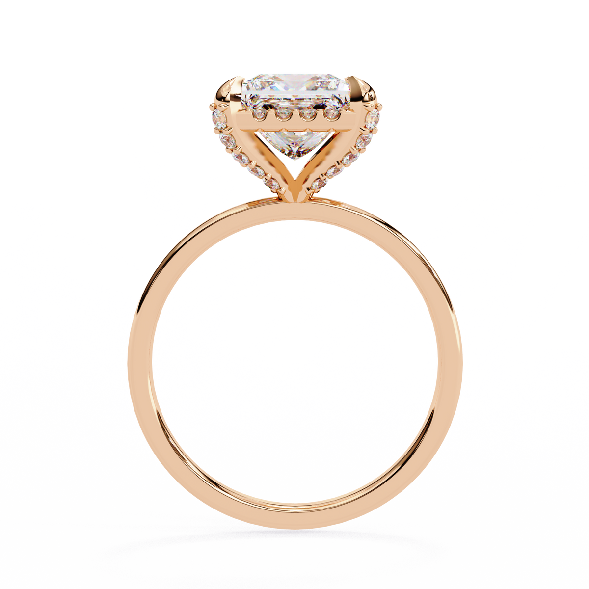 Roxanne Solitaire Halo Ring